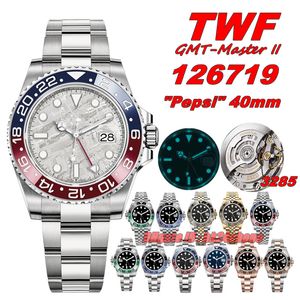 TWF Luxury Uhren TW 40mm 904L 126719 DATUM GMTMASTER II 