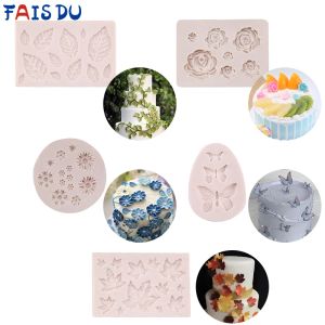 Mögel fais du 3d silikon olika mögel lönn blad fondant nonstick bakning choklad muffin bakning mögel diy tårta dekorera mögel