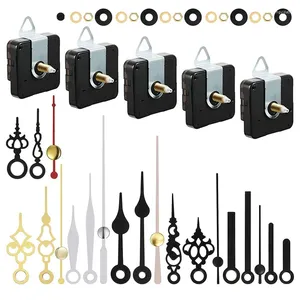 Clocks Accessories 5 Pcs Clock Movement Mechanism Parts Silence Quartz DIY Wall With 7 Different Pairs Hands Replacement Kit