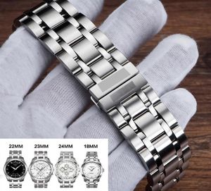 Rostfritt stål Watch Strap Watch Band 18mm 22mm 23mm 24mm Watchband For Tissot 1853 T035 Only Women Men039s Watchband T1925206289851