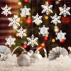 Party Decoration 3d Christmas Snowflakes Ornament Xmas Tree Hanging Snow Flake Diy Year Garlands Home