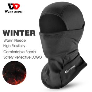 Kläder väst cykling vinter fleece cykling cap hatt vindtäta män kvinnor sport halsduk balaclava skid cykel motorcykel rinnande nack varmare