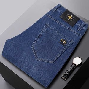 Men's Jeans designer Spring and Autumn New Jeans Men's Loose Straight Leg Versatile Middle aged Men's Business Men's Trendy Casual Long Pants