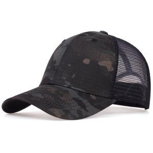 Softball -Mesh Sommer -Sonnenhutkappen für Männer Frauen verstellbare Baseball -Mütze Männer Trucker Hüte Tarn Dschungel Taktische Hüte