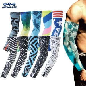 Safety Kemaloce Cycling Arm Warmer Compress Summer RunningBasketball UV Protection Ice Fabric Whiteblack Sports Arm Hylsa