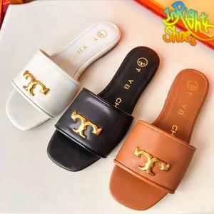 Double T Sports Sandals TB Slides Designer Shoes Woman Slipper Flat Factory Platform Sandale Men Slide Flip Flops Genuine Leather Summer Vacation