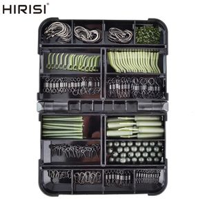 Carp Fishing Tackle Accessories All-in Kit Fishing Swivels and Snaps Rubber Anti Tangle Sleeves Fish Hook Stop Beads 240415