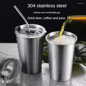 Mugs NorthernEurope Ins Industry Style 304 Stainless Steel Spray Paint Beer Cup Cold Water Drinks Household Office Use Gargle