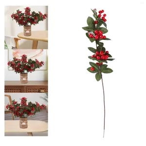 Decorative Flowers Christmas Berry Picking Branches Home Decor Twig Stem For Holiday Wreath Office Decoration