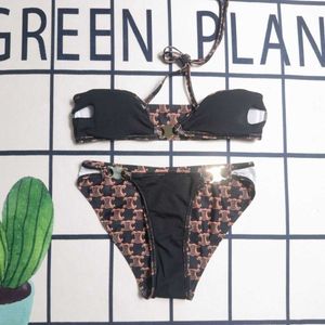 Spielen Sie Bikini Swimsuit New Mode Womens Sexy Sub -System mit gedrucktem Dreieck