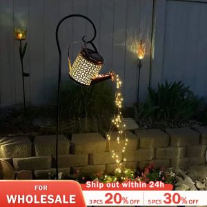 Decorations LED Solar Watering Can Light Hanging Kettle Lantern Light Outdoor Waterproof Villa Path Lawn Yard Garden Decoration Lamp