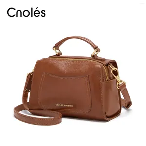 Вечерние сумки Cnoles Vintage Women Women Trend Trend Trend Crossbody Сумка сумочка роскошная дизайнер мобильный телефон