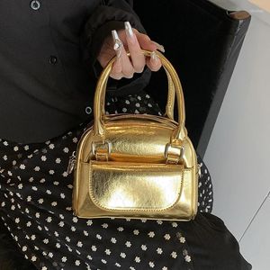 Totes Mini Shoulder Bags For Women 2024 Korean Fashion Female Gold PU Leather Crossbody Bag Lady Y2K Silver Handbags And Purses