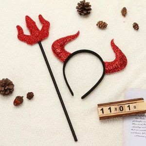 Decorazione per feste vacanze Punti di gioco di ruolo Shiny Pauli di papille di testa rossa Canna Horns Devil Horns Set Children Adult Toy 2024