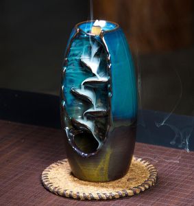 Ywbeyond Mountain River Handicraft Incense Holder Ceramic Backflow Waterfall Smoke Incense Burner Censer Holder Mother039s Gift7812339