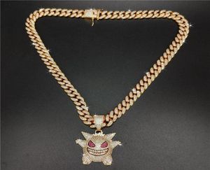 Mrożone łańcuchy w zawieszanie tenisowe dla mężczyzn Hip Hop Bling Łańcuchy Biżuteria Men039s Diamentowa bransoletka z 2 kolorami 8187730