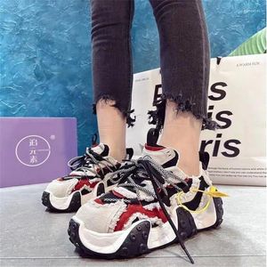 Casual Shoes 2024 Fashion Lovely Chunky Sneakers Women Thick Sole Girls Sport Bright Dad Female Footwear