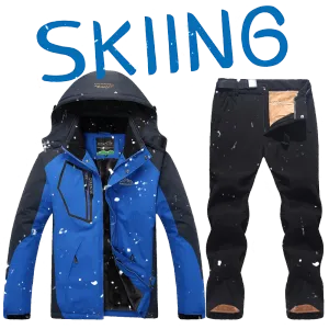 Джакеки для водонепроницаемого лыжного костюма для мужчин на открытом воздухе спортивные снежные куртки и брюки мужское лыжное оборудование зимнее сноуборд