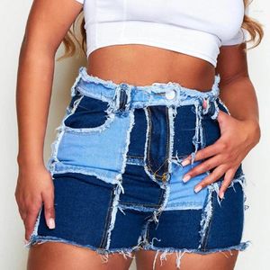 Jeans feminino jeans short design vendendo sexy europeu e americano elástico de cintura alta short shorts mulheres