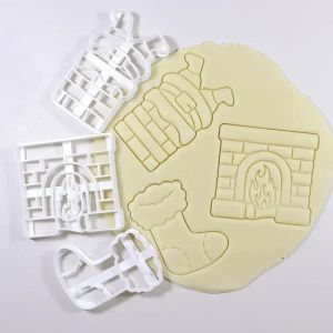 Moldes Cartoon Cookie Cutter Papai Noel Mold Stamp Kids Christmas Party Fester Biscoit Biscoit Mold Baking Supplies