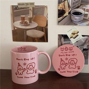 Design originale Pink Cute Ceramic Cupt Skipping Rope Cup Carone Gift Box Calza in ceramica Coppa