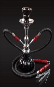 Portabel glashoppningar för rökning Shisha Narguile Chicha Sheesha med slangskålvattenrörspappningar Set gadget för man33954314857