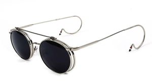 Steampunk2016 New Gdragon Vintage Round Flip Up Sunglasses Letro Steampunk Mirrored Glassed Points Fashion Shades S8612286714