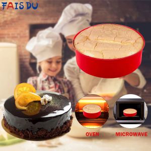 Moulds FAIS DU 4/6/8/10 Inch Silicone Cake Mold Round Silicone Mould Baking Forms Silicone Baking Pan For Pastry Cake