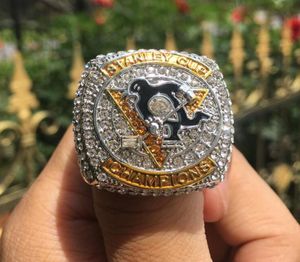 2016 Pittsburgh Penguins Crosby Cup Championship Ring Ring Men Fan Fan Gift Wholesale 2019 Dropshipping2614747