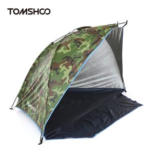 2人のキャンプテント単一層屋外テントアンチUVビーチテントサンシェルターフィッシングピクニックパーク240412