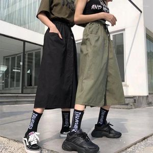 Frauenhose Langer Rock Frauen Sommer 2024 STRASSKOwe Harajuku hohe Taille Übergroße Frachthosen weit Bein Baggy Weibliche Kleidung