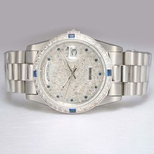 Dimond Watch Man Watch AAA Wysokiej jakości Watch Diamond Automatyczne zegarek Diamentowy ramka i diamentowy tarcza Zegarek 36 mm męscy luksusowe diamentowe zegarek designerski zegarek dla mężczyzny