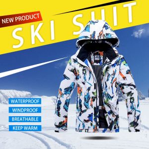 Jackets New Men Jacket Ski Jacket Winter ao ar livre ao ar livre de esqui à prova d'água