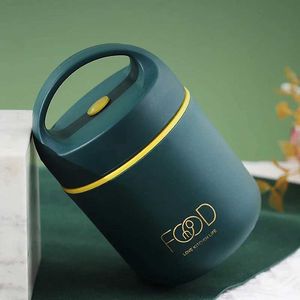 Bento Boxes Insulated double cup childrens steel box bento heater lunch food office layer soup stainless hot water kettle Q240427