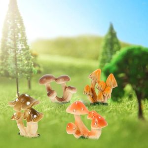 Garden Decorations 4 Pcs Mini Decorative Landscaping Furnishings Resin 4pcs A D H I Mushroom Fake Mushrooms Small Statue