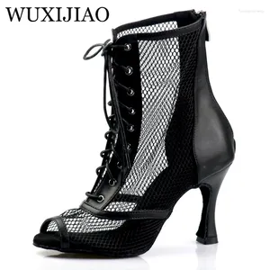 Sapatos de dança Wuxijiao Women High Saltettos Stilettos Plus Size Mesh