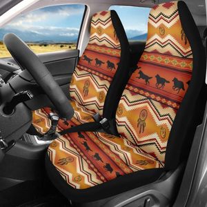 Car Seat Covers Front Set Of 2 Tribal Aztec Protector Mat Saddle Blanket Vehicle Sedan Truck SUV Van Fashion