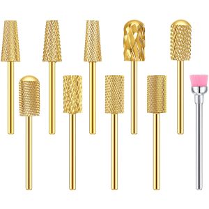 Bits 1pcs Tungsten Nail Drill Bits Smooth Round Top Large Barrel Head to Nails Carbide Milling Cutter for Electric Nail File Tools