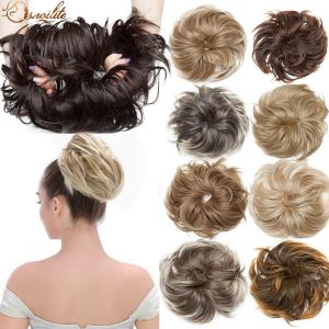 Chignon Snoilite Synthetic Fluffy Chignon Hairpiece Tousled Messy Bun Hair Elastic Band Updo Chignon Hair Hairpiece For Women 85g