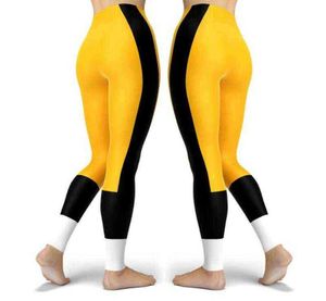 Jigerjoger Yoga Pantolon Sport Tayt Hokey Takımı Footba CB Erkekler Leggins Salon Egzersiz Pantolon Yeow Black Beyaz Yamalar9931762