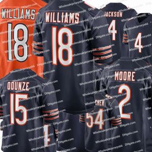 2024 NUOVE 18 Caleb Williams Jersey Roma Odunze DJ Moore Football Maglie Jaquan Brisker Darnell Wright Cole Kmet Devin Hester Walter Payton Montez Sweat Keenan