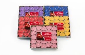 Heartshaped Ghee Candle 2 Stunden Butterkerzen 6 Farben Set von 50 Teelicht Kerzen Nichtrauchende Votivkerze6452041