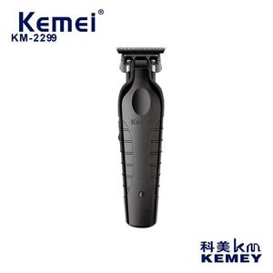 Hair Trimmer Kemei KM-2299 Hairdressing Cordless 0mm Zero Gap Engraving and Trimming Machine Details Professional Electric Cutting Q240427