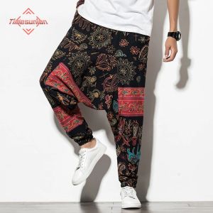 Pants Prints Cotton Joggers Men Baggy Hippie Boho Gypsy Aladdin Cargo Pants Yoga Harem Pants Plus Size Women Pants