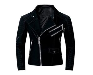 Men039s Fur Faux Kiovno Men Punk Zipper Leather Jackets Coats Motorcycle Outwear Clothing 7212476