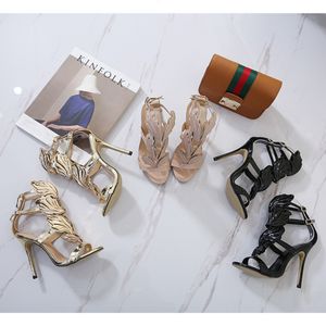 Women Sandals High-heel Bow Wings High Heels Roman Style Sandals