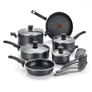 Set di pentole cuocere a fuoco lento set antiaderente da 14 pezzi lavastoviglie cucina da cucina sicura