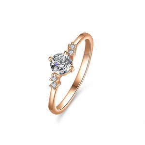 Ring Mosang Stone Female Sier Ring Princ Crown Instagram Ring Champagne Gold Plated