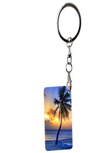 DHL200Pcs Pendants Sublimation Aluminium Alloy keychains transfer printing blank diy custom consumables keyring two sides printed4418381