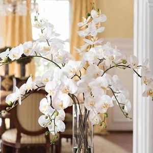 Dekorativa blommor 5st 9 huvuden 98 cm Artificial Butterfly Orchid Fake Moth Orchids for Wedding Christmas Festival Home Decor